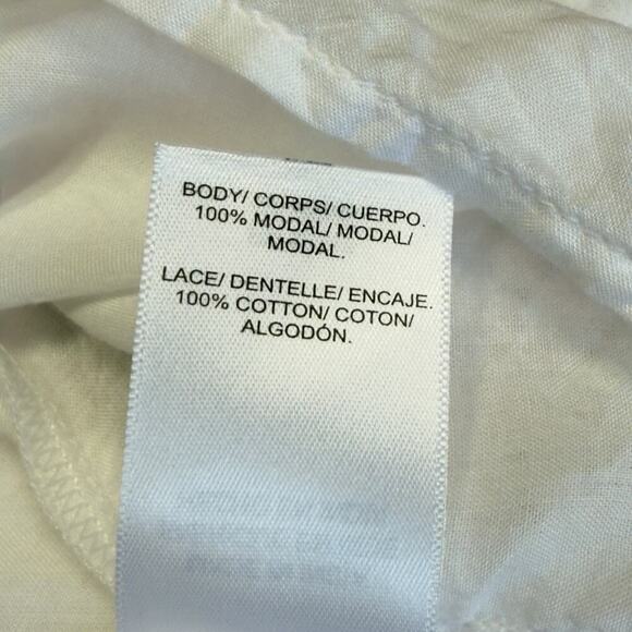 Lucky Brand Lace Inset White Bohemian Blouse Small - Picture 16 of 16
